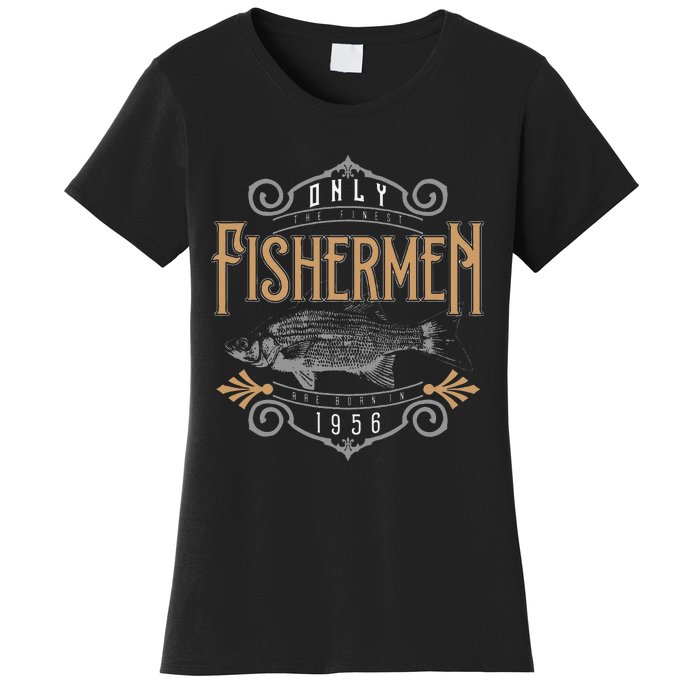 1956 Finest Fisherman 65 Year Old 65th Birthday Fishing Women's T-Shirt