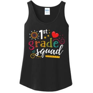 1st First Grade Squad Student Teacher Gift Back To School Ladies Essential Tank