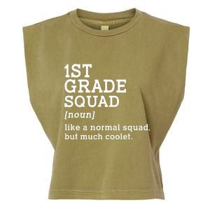 1st First Grade Squad Student Teacher Gift Back To School Gift Garment-Dyed Women's Muscle Tee