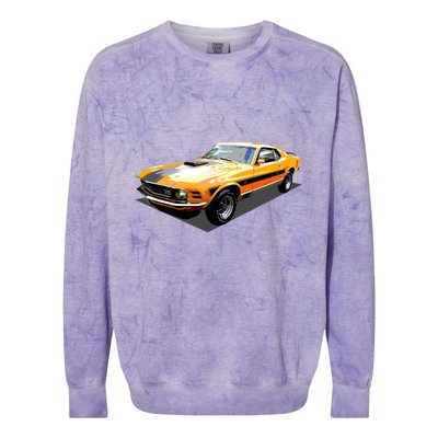 1970 Ford Mustang Mach I, Ideal Birthday Present Or Gift Colorblast Crewneck Sweatshirt