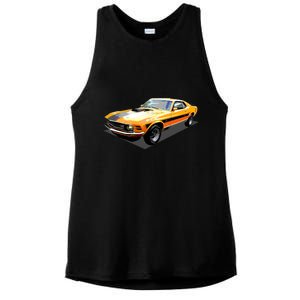 1970 Ford Mustang Mach I, Ideal Birthday Present Or Gift Ladies PosiCharge Tri-Blend Wicking Tank