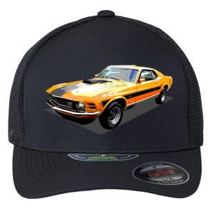 1970 Ford Mustang Mach I, Ideal Birthday Present Or Gift Flexfit Unipanel Trucker Cap