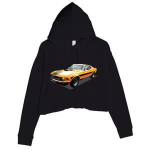 1970 Ford Mustang Mach I, Ideal Birthday Present Or Gift Crop Fleece Hoodie