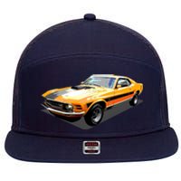 1970 Ford Mustang Mach I, Ideal Birthday Present Or Gift 7 Panel Mesh Trucker Snapback Hat