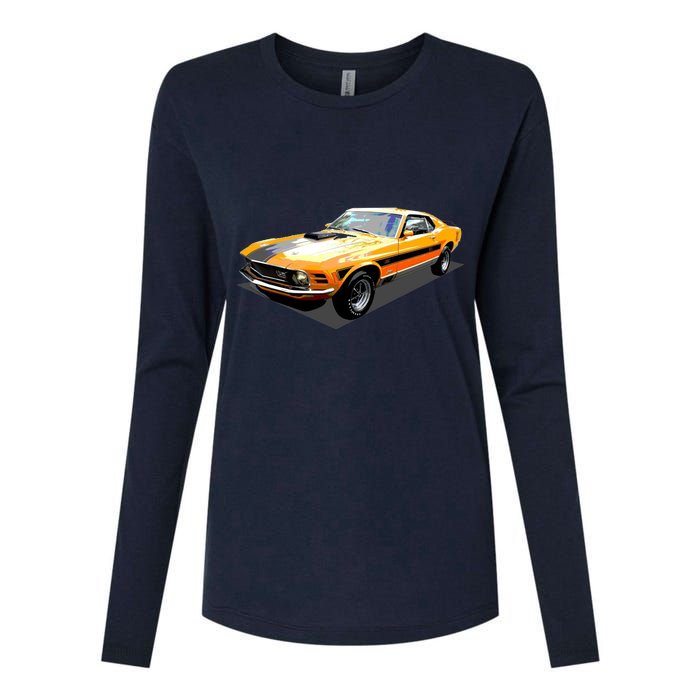 1970 Ford Mustang Mach I, Ideal Birthday Present Or Gift Womens Cotton Relaxed Long Sleeve T-Shirt