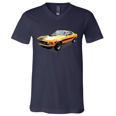 1970 Ford Mustang Mach I, Ideal Birthday Present Or Gift V-Neck T-Shirt