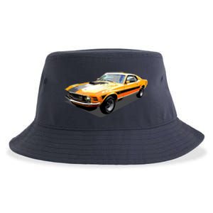 1970 Ford Mustang Mach I, Ideal Birthday Present Or Gift Sustainable Bucket Hat