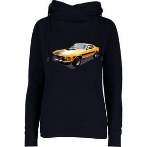 1970 Ford Mustang Mach I, Ideal Birthday Present Or Gift Womens Funnel Neck Pullover Hood