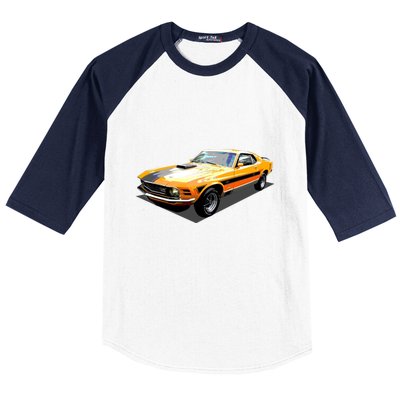 1970 Ford Mustang Mach I, Ideal Birthday Present Or Gift Baseball Sleeve Shirt