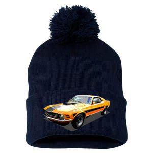 1970 Ford Mustang Mach I, Ideal Birthday Present Or Gift Pom Pom 12in Knit Beanie