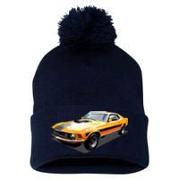 1970 Ford Mustang Mach I, Ideal Birthday Present Or Gift Pom Pom 12in Knit Beanie