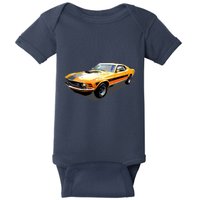 1970 Ford Mustang Mach I, Ideal Birthday Present Or Gift Baby Bodysuit