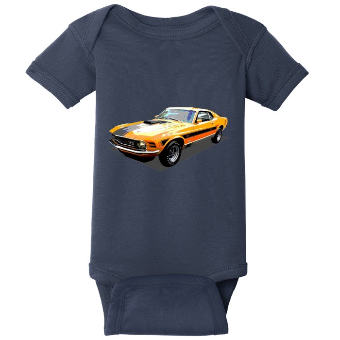 1970 Ford Mustang Mach I, Ideal Birthday Present Or Gift Baby Bodysuit