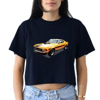1970 Ford Mustang Mach I, Ideal Birthday Present Or Gift Women's Crop Top Tee