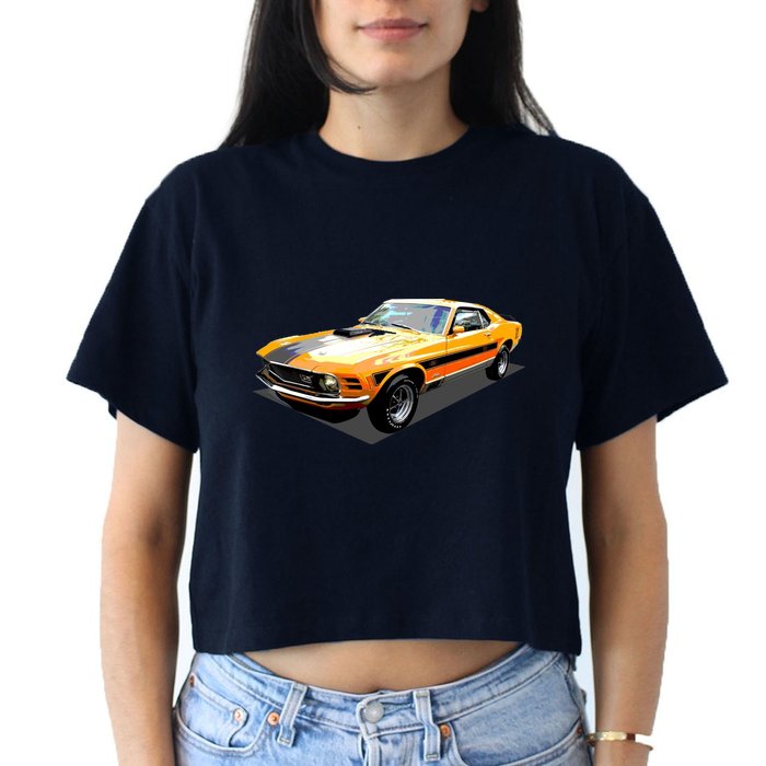 1970 Ford Mustang Mach I, Ideal Birthday Present Or Gift Women's Crop Top Tee