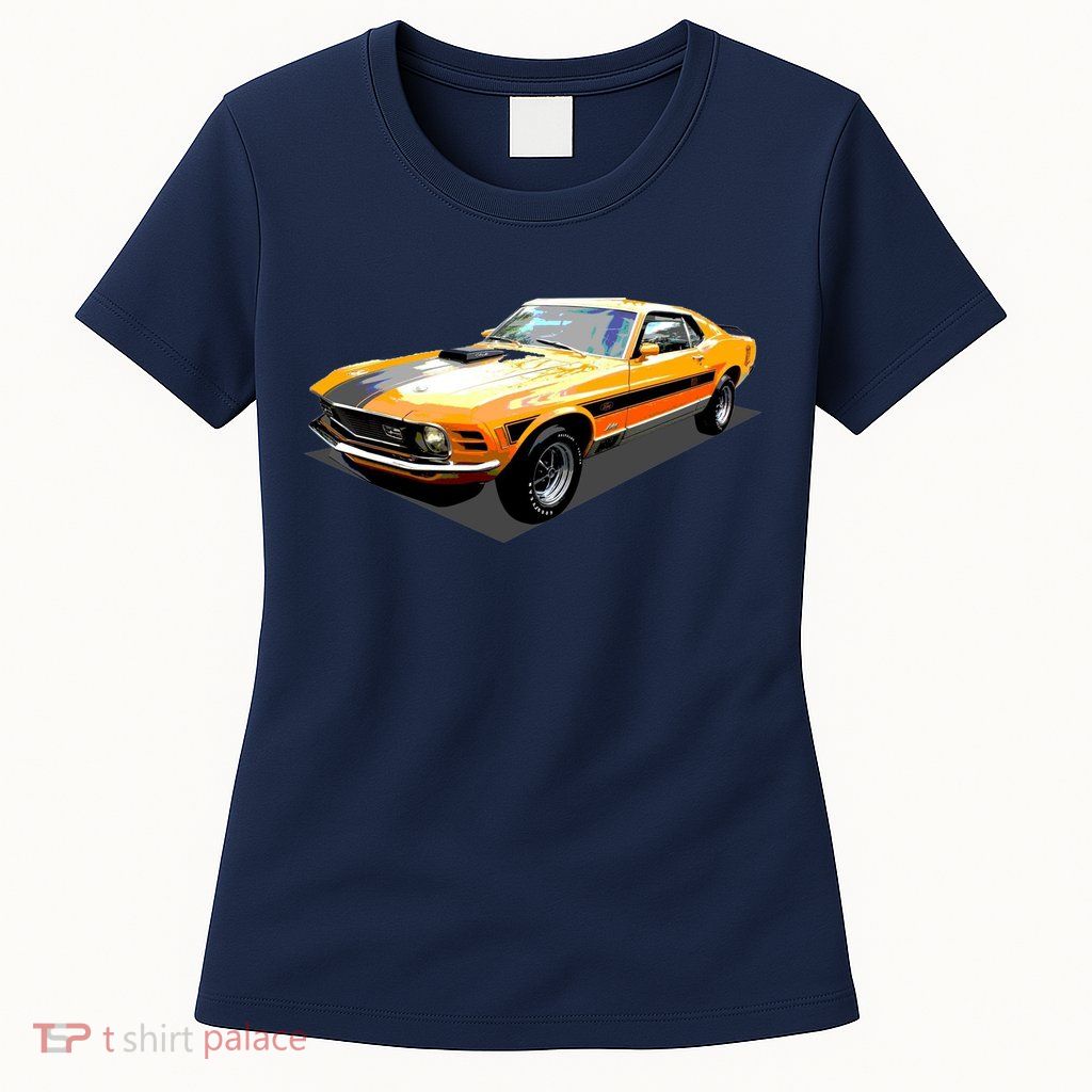1970 Ford Mustang Mach I, Ideal Birthday Present Or Gift Womens T-Shirt