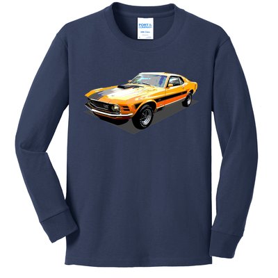 1970 Ford Mustang Mach I, Ideal Birthday Present Or Gift Kids Long Sleeve Shirt