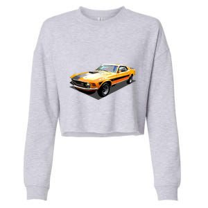 1970 Ford Mustang Mach I, Ideal Birthday Present Or Gift Cropped Pullover Crew