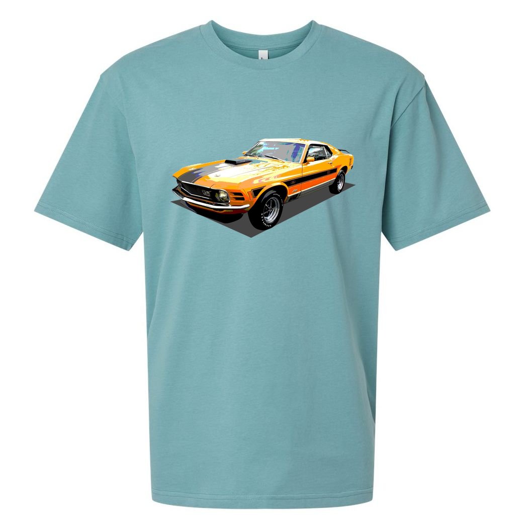 1970 Ford Mustang Mach I, Ideal Birthday Present Or Gift Sueded Cloud Jersey T-Shirt