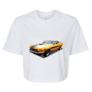 1970 Ford Mustang Mach I, Ideal Birthday Present Or Gift Bella+Canvas Jersey Crop Tee