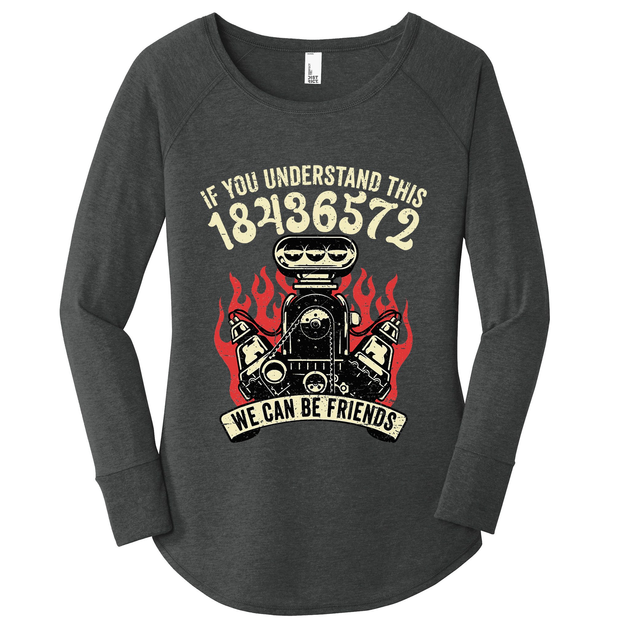 18436572 Firing Order Women's Perfect Tri Tunic Long Sleeve Shirt