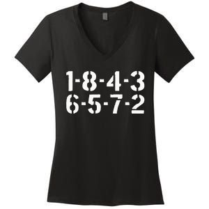 18436572 Firing Order Big Block Engine Car Guy Garage Women's V-Neck T-Shirt