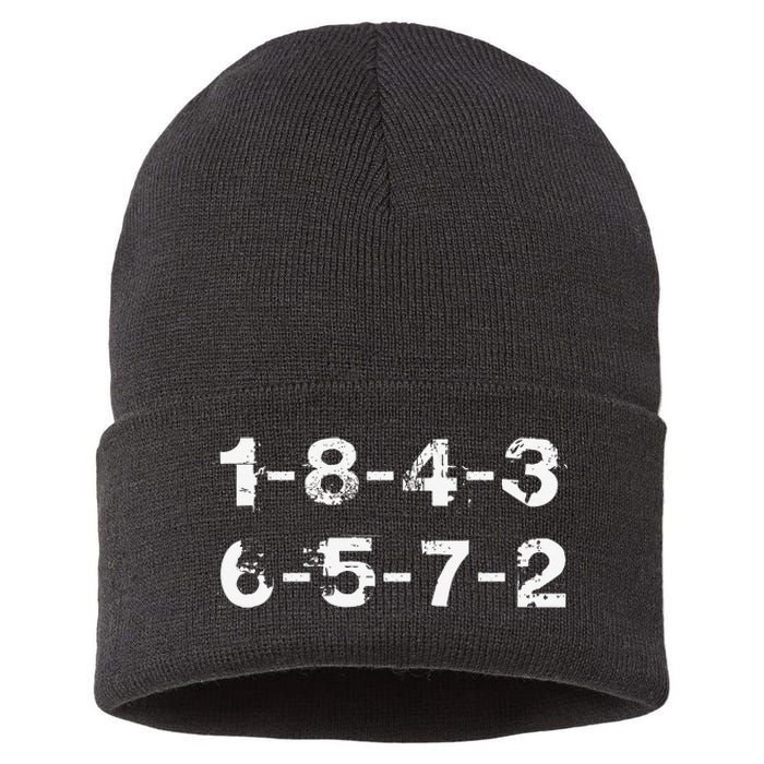 18436572 Firing Order Numbers Funny Sustainable Knit Beanie