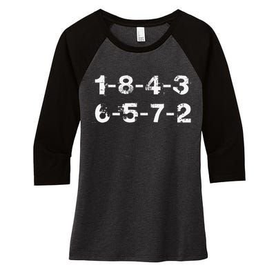 18436572 Firing Order Numbers Funny Women's Tri-Blend 3/4-Sleeve Raglan Shirt