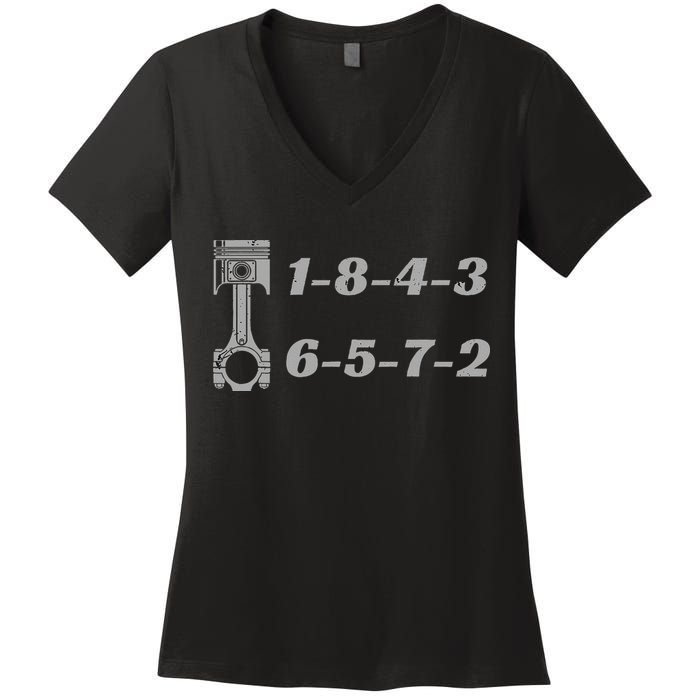 18436572 Firing Order Small Block Engine V8 Big Block Women's V-Neck T-Shirt