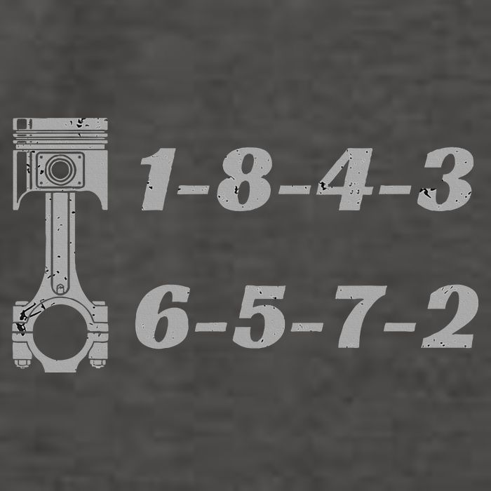 18436572 Firing Order Small Block Engine V8 Big Block Vector Backpack