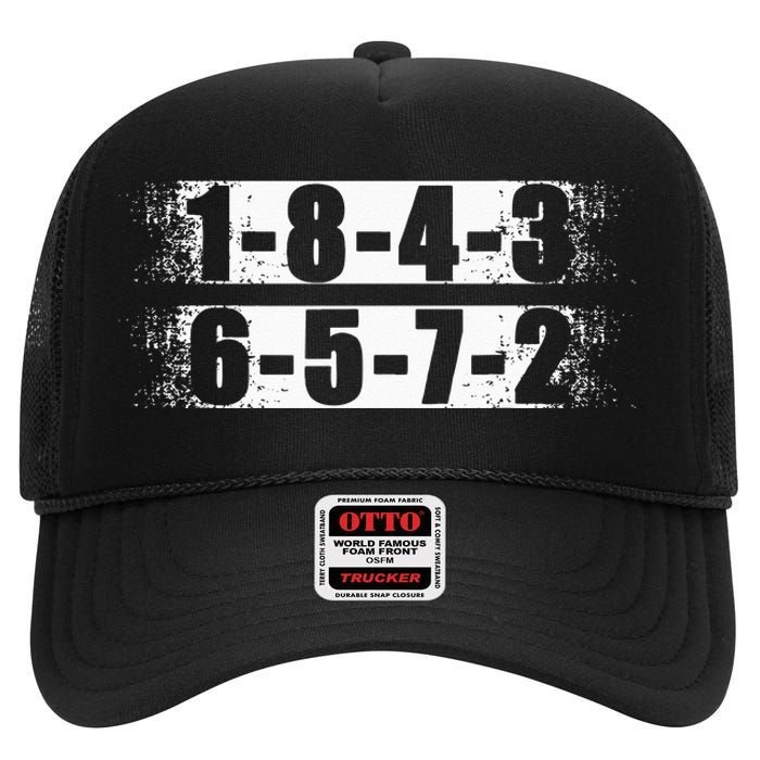 18436572 Firing Order Vintage High Crown Mesh Back Trucker Hat