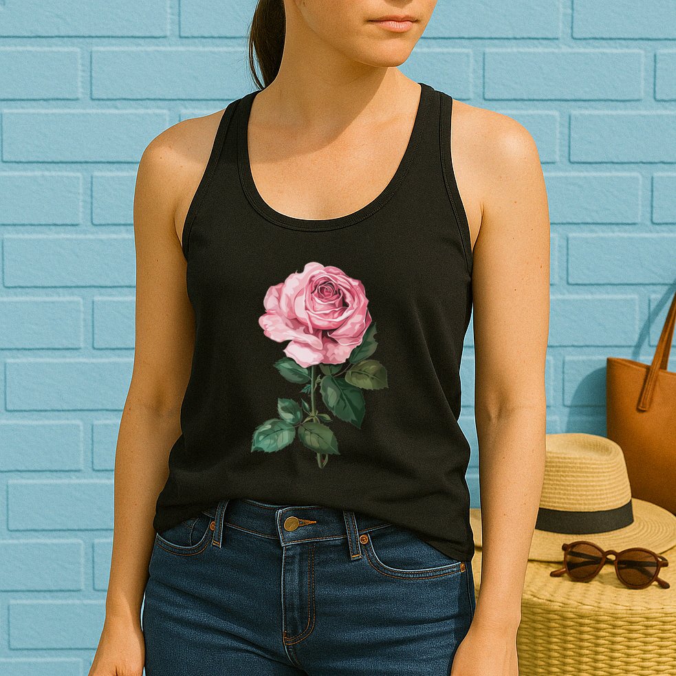 199 Flowers Rose Womens Tank Top