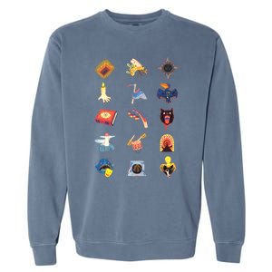 15 Fears Risograph Icons Garment-Dyed Sweatshirt