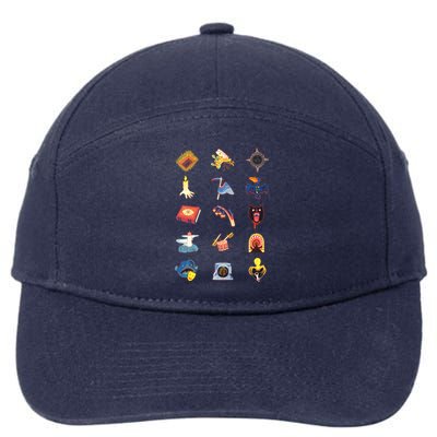 15 Fears Risograph Icons 7-Panel Snapback Hat