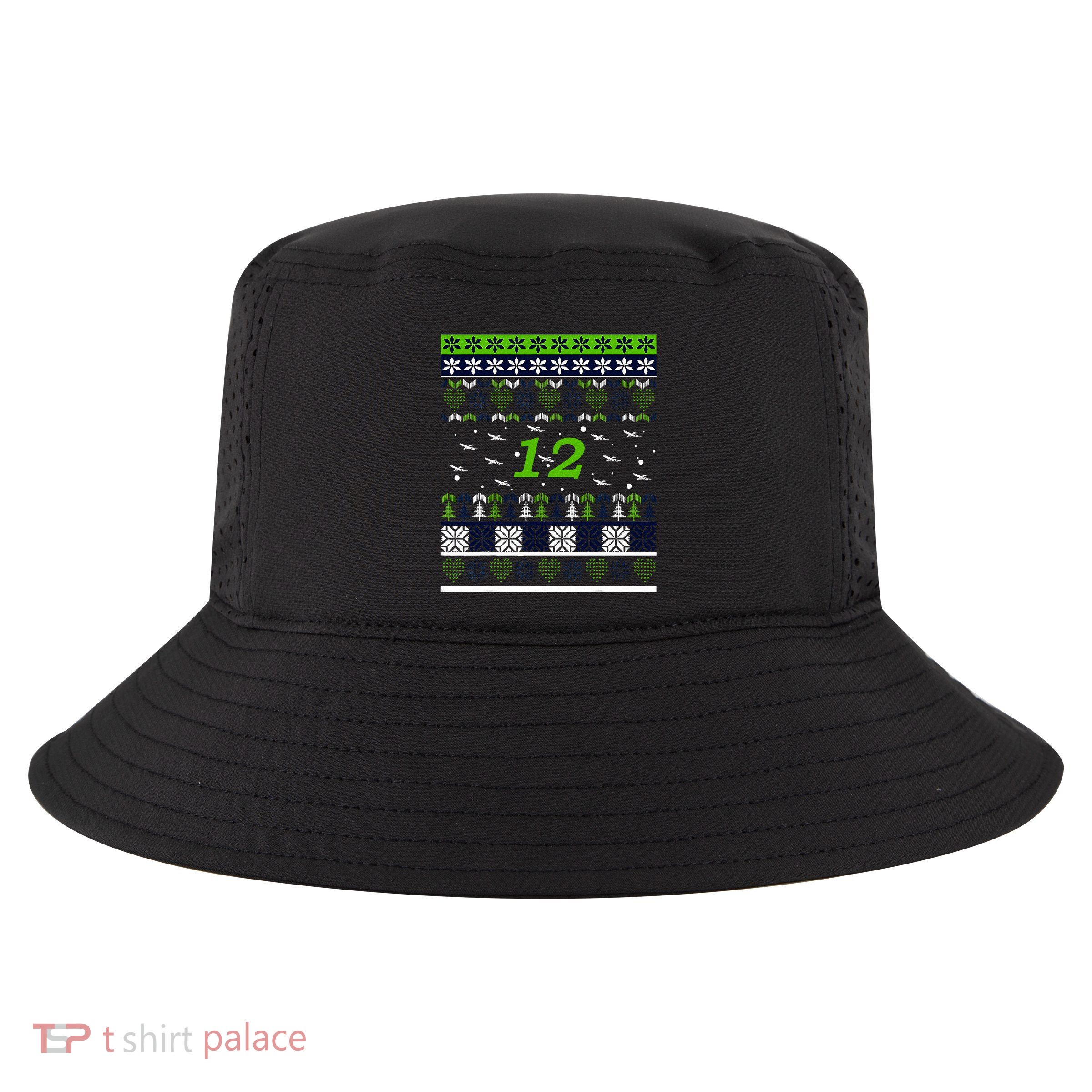 12 Flying Seahawks Ugly Christmas Sweater  Cool Comfort Performance Bucket Hat
