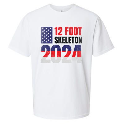 12 Foot Skeleton 2024 Giant Skelly Election Humor Usa Sueded Cloud Jersey T-Shirt