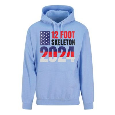 12 Foot Skeleton 2024 Giant Skelly Election Humor Usa Unisex Surf Hoodie