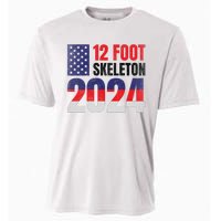 12 Foot Skeleton 2024 Giant Skelly Election Humor Usa Cooling Performance Crew T-Shirt