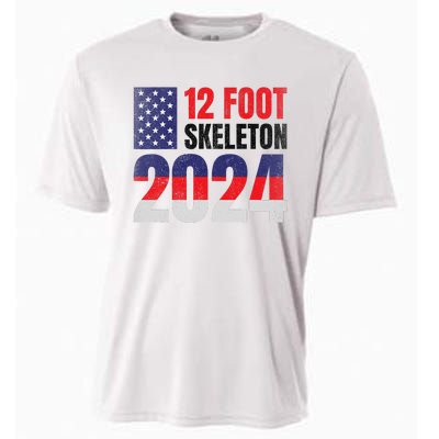 12 Foot Skeleton 2024 Giant Skelly Election Humor Usa Cooling Performance Crew T-Shirt