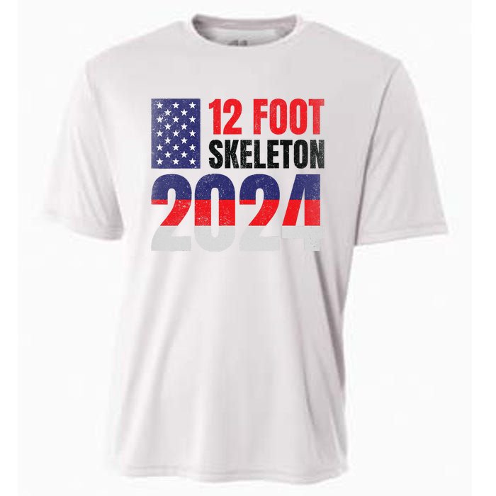 12 Foot Skeleton 2024 Giant Skelly Election Humor Usa Cooling Performance Crew T-Shirt