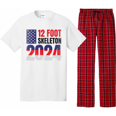 12 Foot Skeleton 2024 Giant Skelly Election Humor Usa Pajama Set