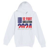 12 Foot Skeleton 2024 Giant Skelly Election Humor Usa Premium Pullover Hoodie