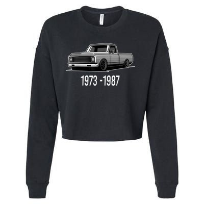 19731987 Funny Squarebody Vintage Cropped Pullover Crew