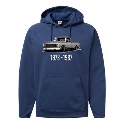 19731987 Funny Squarebody Vintage Performance Fleece Hoodie