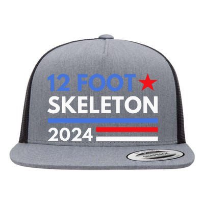 12 Foot Skeleton 2024 Giant Skelly Funny Election Humor Flat Bill Trucker Hat