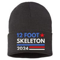 12 Foot Skeleton 2024 Giant Skelly Funny Election Humor Sustainable Knit Beanie