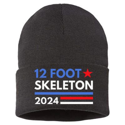 12 Foot Skeleton 2024 Giant Skelly Funny Election Humor Sustainable Knit Beanie