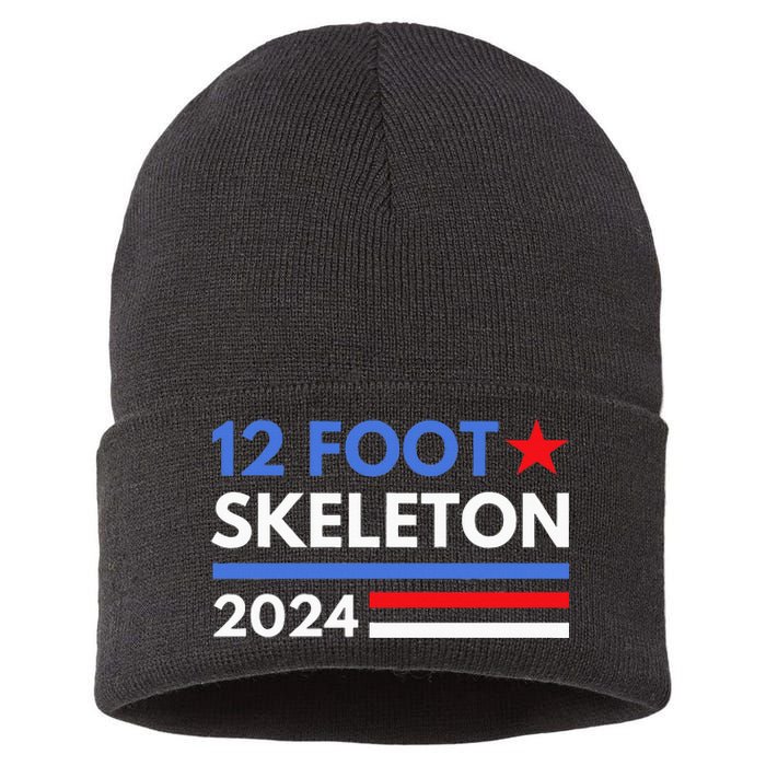 12 Foot Skeleton 2024 Giant Skelly Funny Election Humor Sustainable Knit Beanie