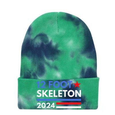 12 Foot Skeleton 2024 Giant Skelly Funny Election Humor Tie Dye 12in Knit Beanie