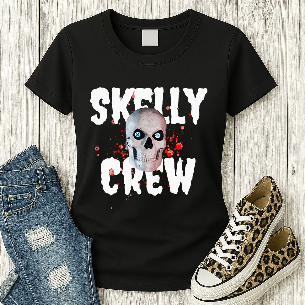 12 Foot Skeleton Club Skelly Crew Womens T-Shirt